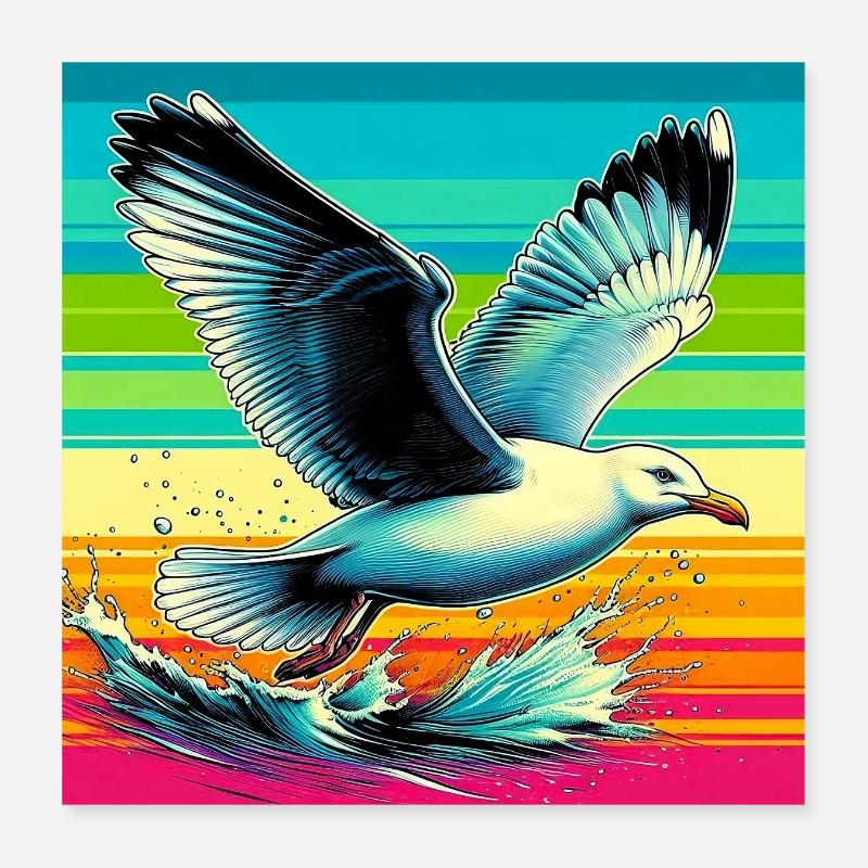 mouette Poster 40 x 40 cm