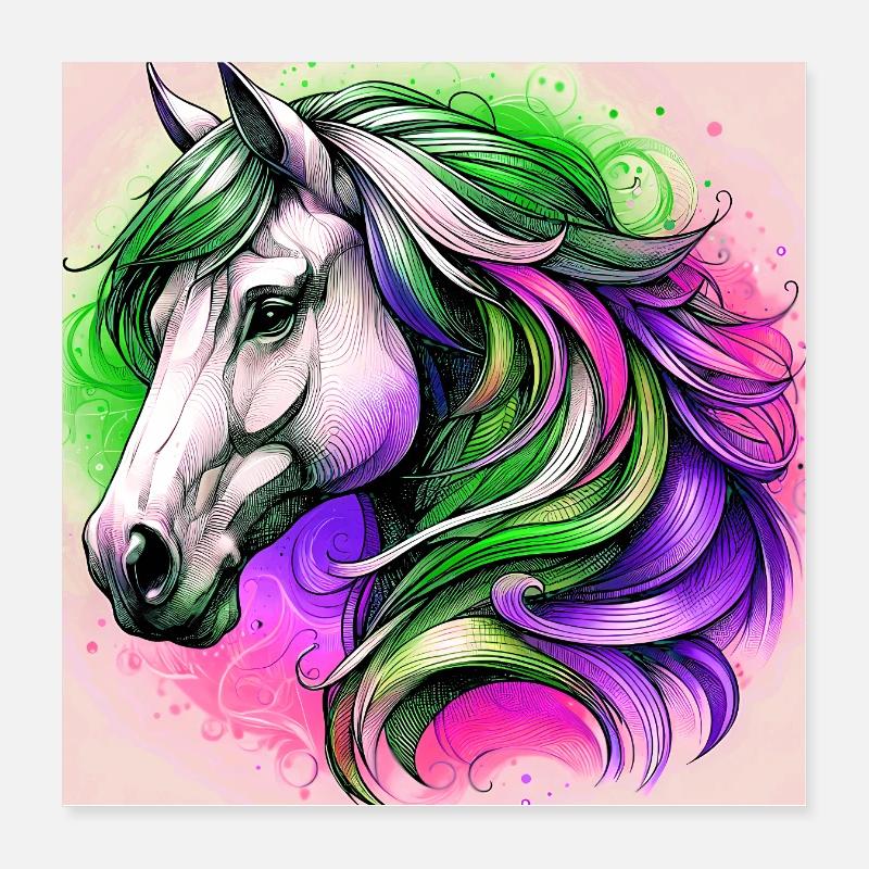 Pferd Poster 40x40 cm