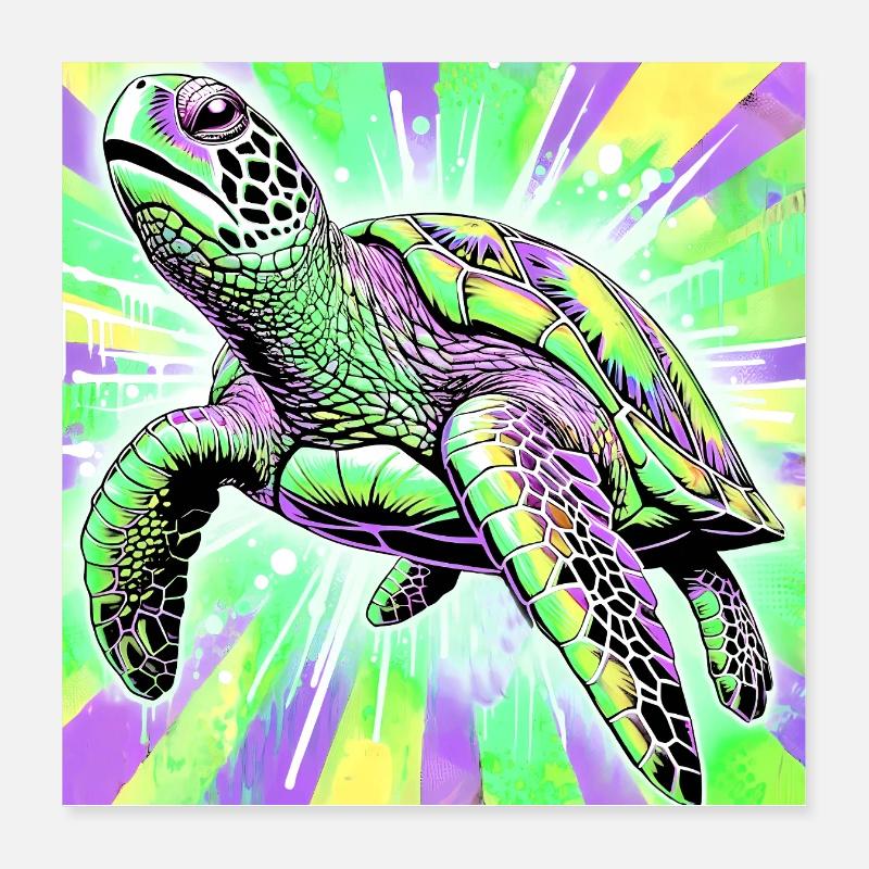 Schildkröte Poster 40x40 cm