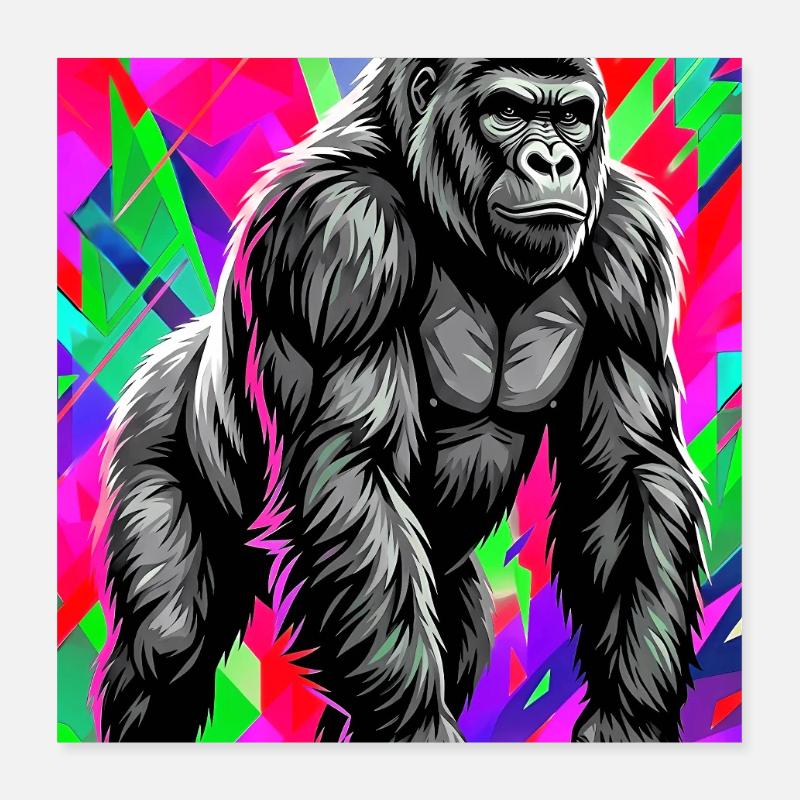 gorilla Poster 16" x 16" (40x40 cm)