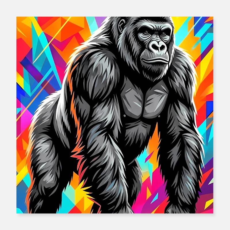 gorille Poster 40 x 40 cm