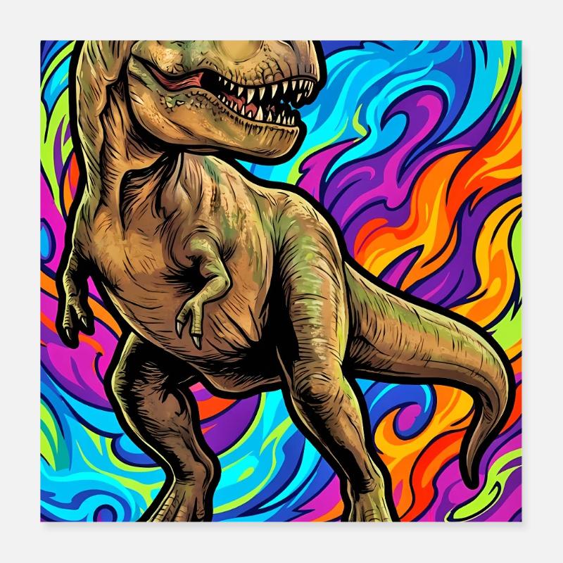 dinosaure Poster 40 x 40 cm
