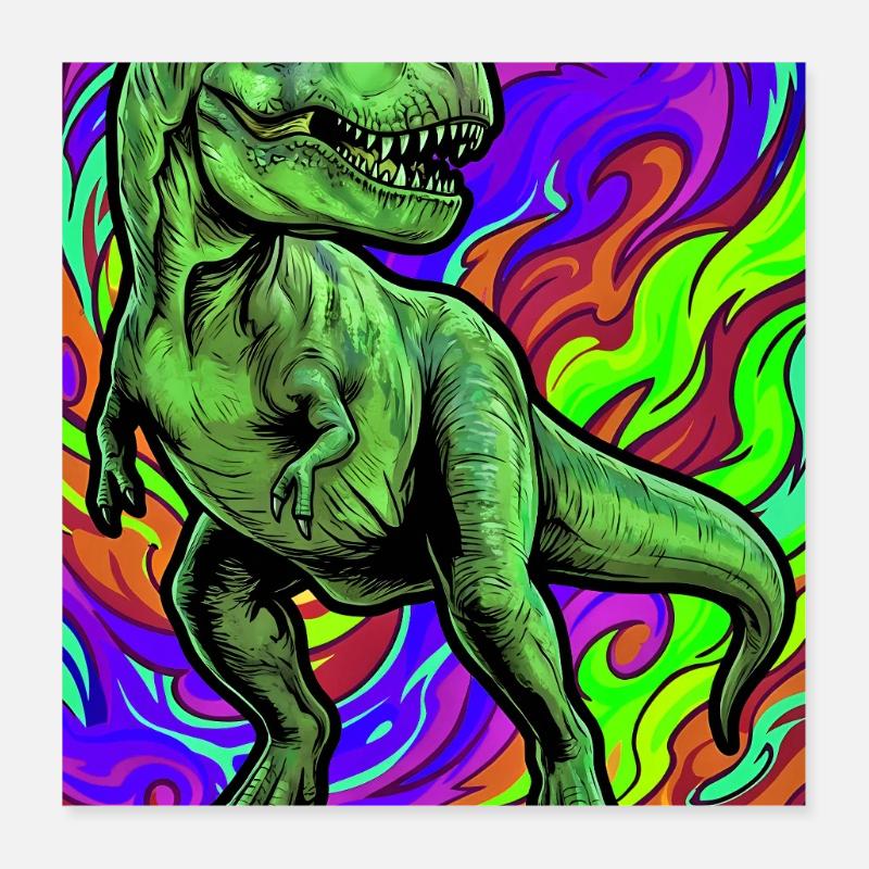 dinosaure Poster 40 x 40 cm