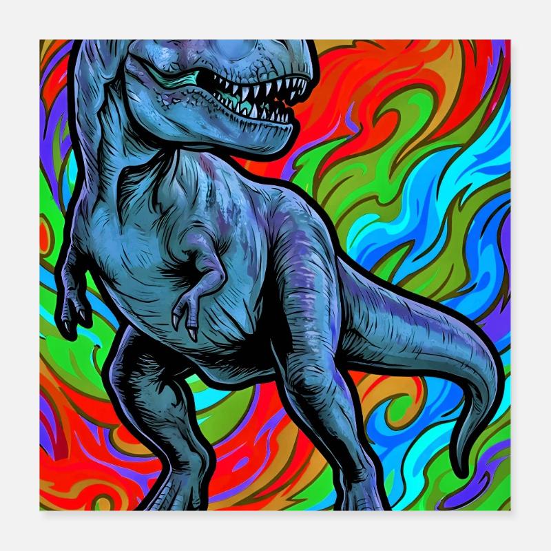 Dinosaurier Poster 40x40 cm