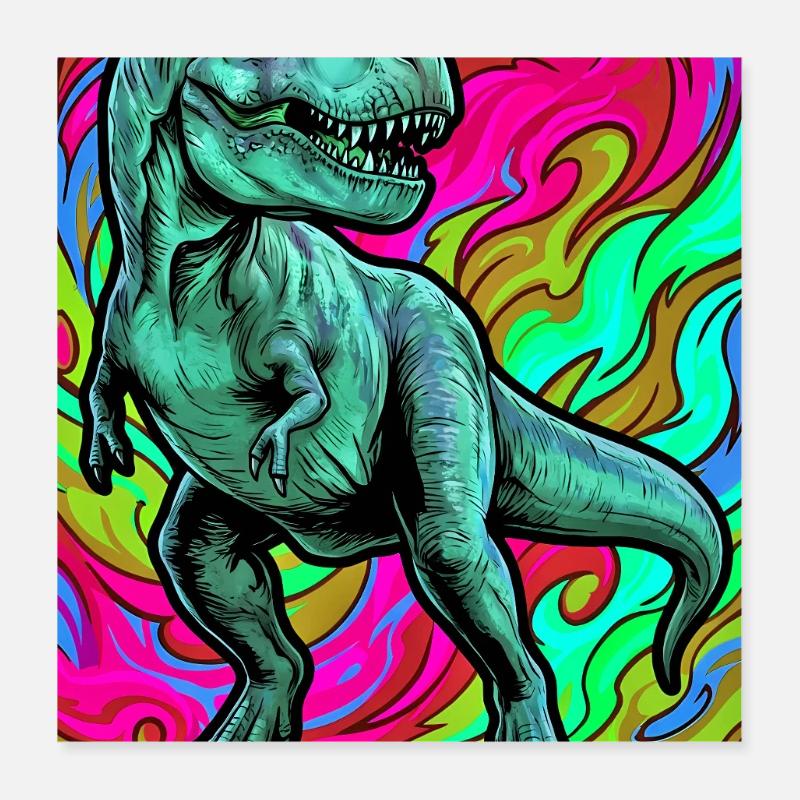 dinosaure Poster 40 x 40 cm