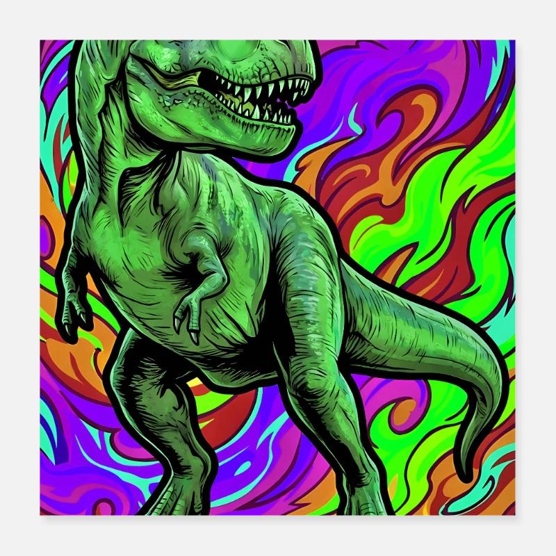 Dinosaurier Poster 40x40 cm