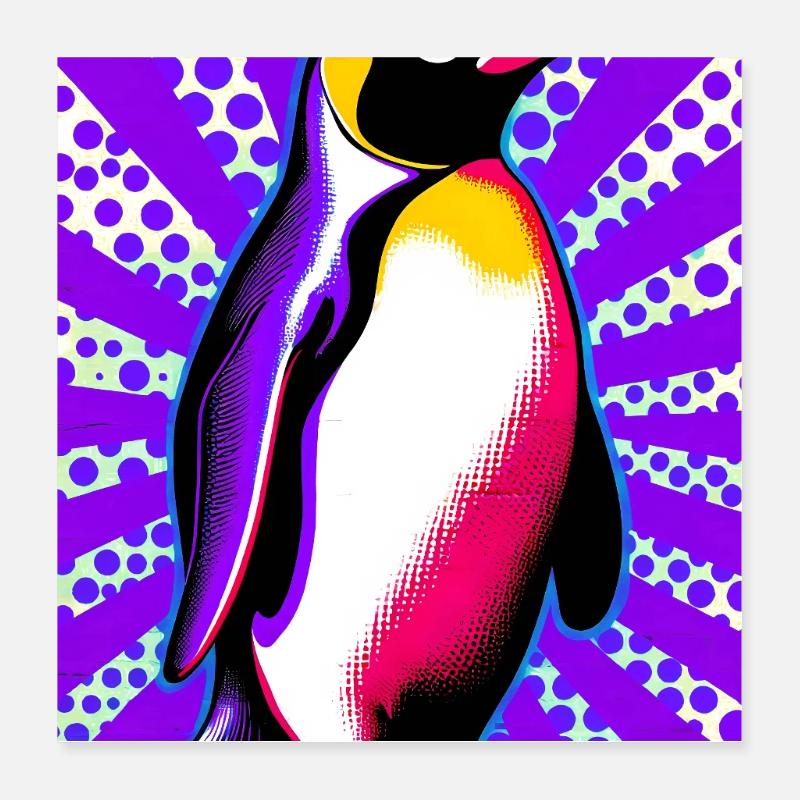 pingouin Poster 40 x 40 cm