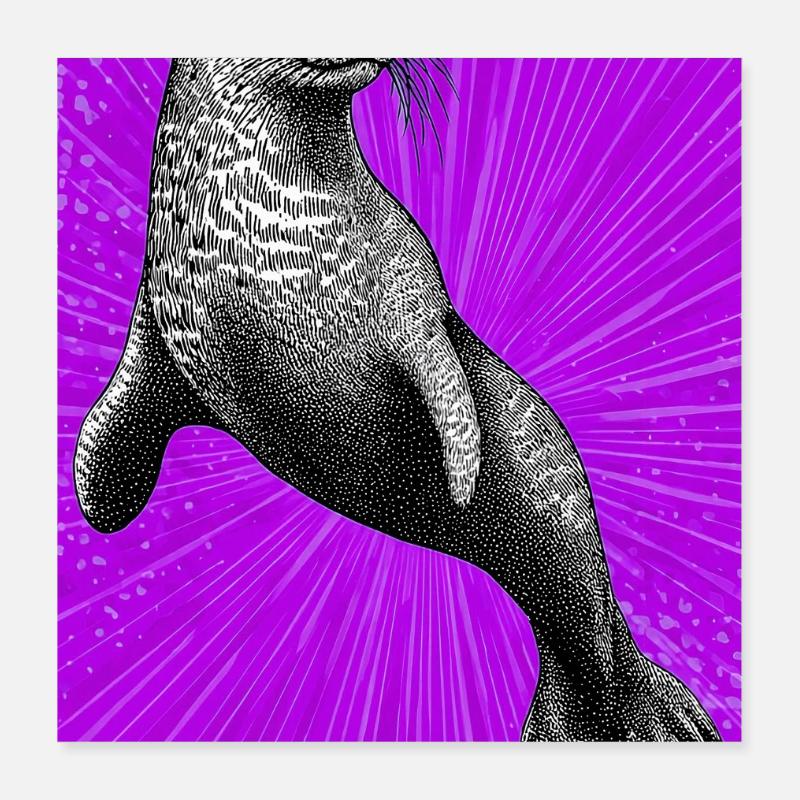 Phoque Poster 40 x 40 cm