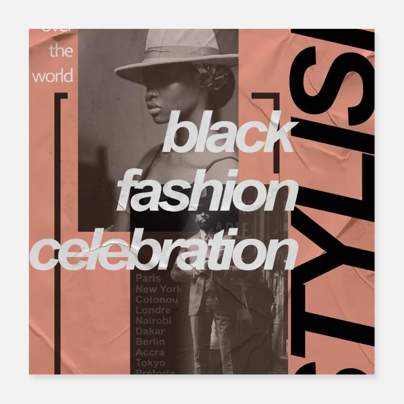 Célébration de la mode noire Poster 40 x 40 cm