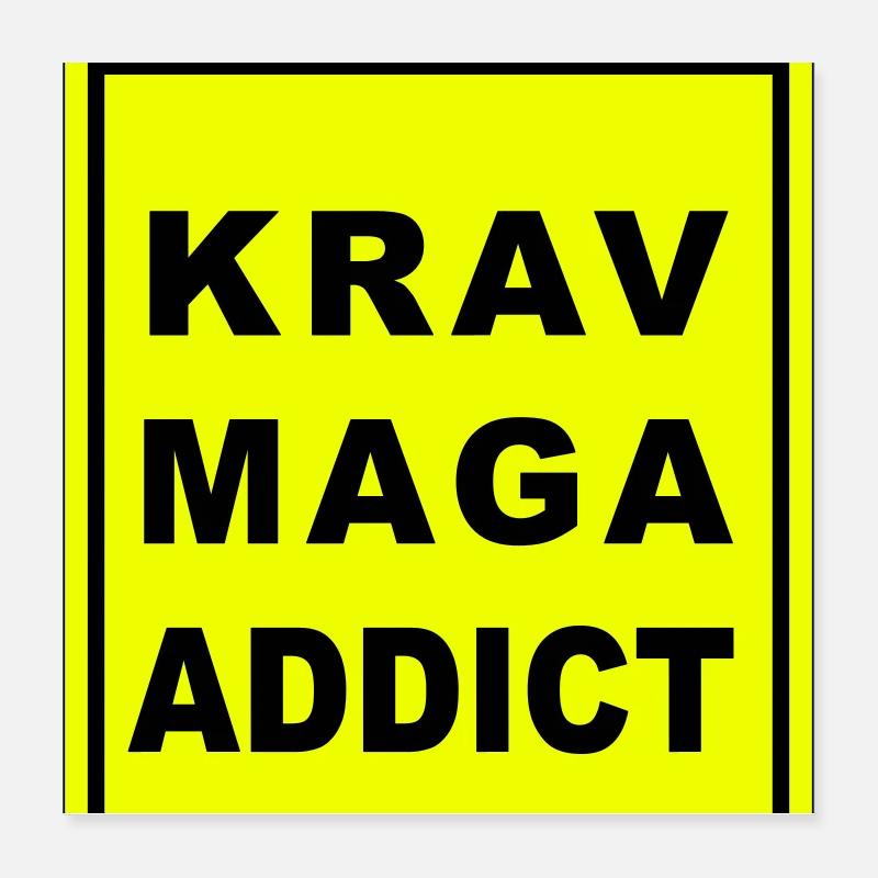 Warnung Krav Maga Süchtiger Poster 40x40 cm