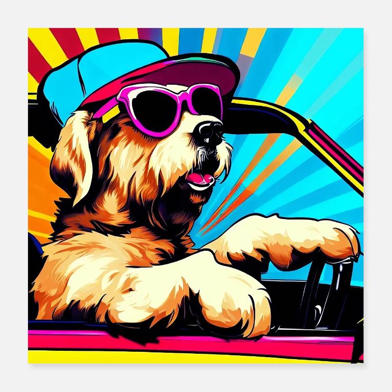 Chien Poster 40 x 40 cm