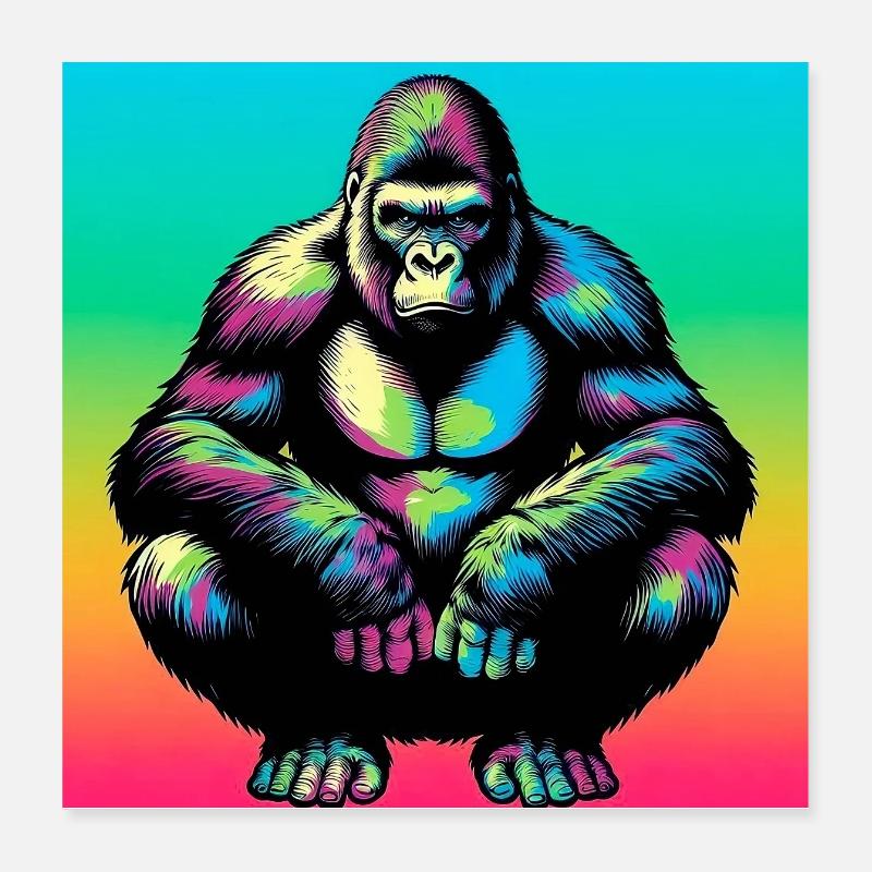 Gorilla Poster 40x40 cm