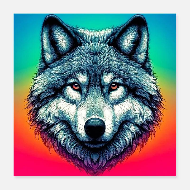 Loup Poster 40 x 40 cm