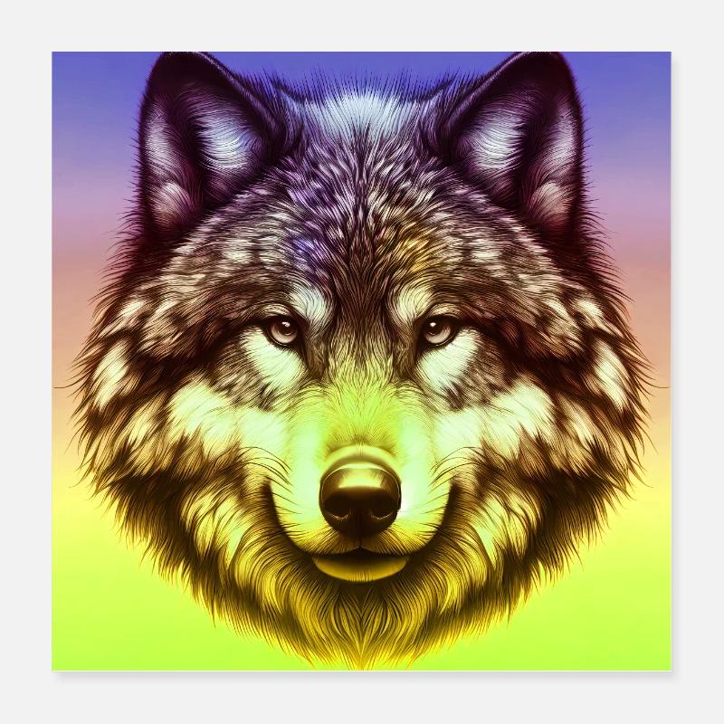 Loup Poster 40 x 40 cm