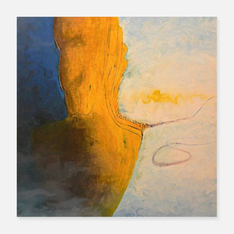 Abstract Multitude Human Silhouettes Poster 16" x 16" (40x40 cm)