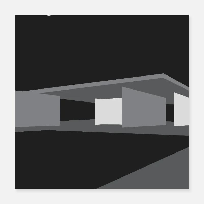 Architecture moderne : Pavillon de Barcelone Poster 40 x 40 cm