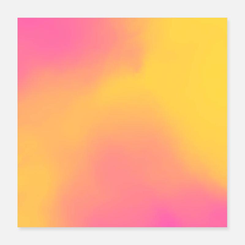 Gradient - yellow pink personalisierbar Poster 40x40 cm