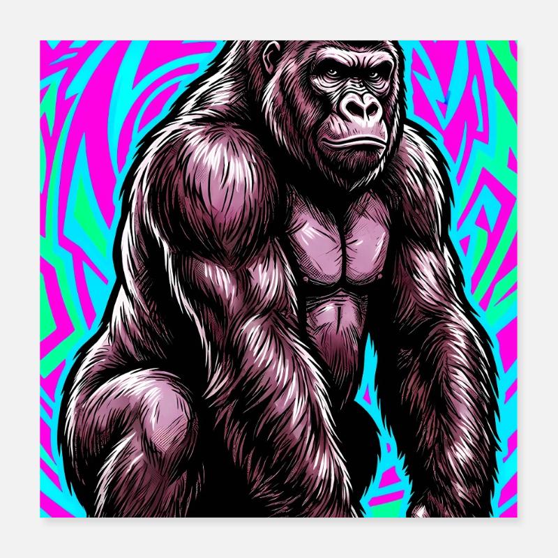 Gorilla Poster 40x40 cm