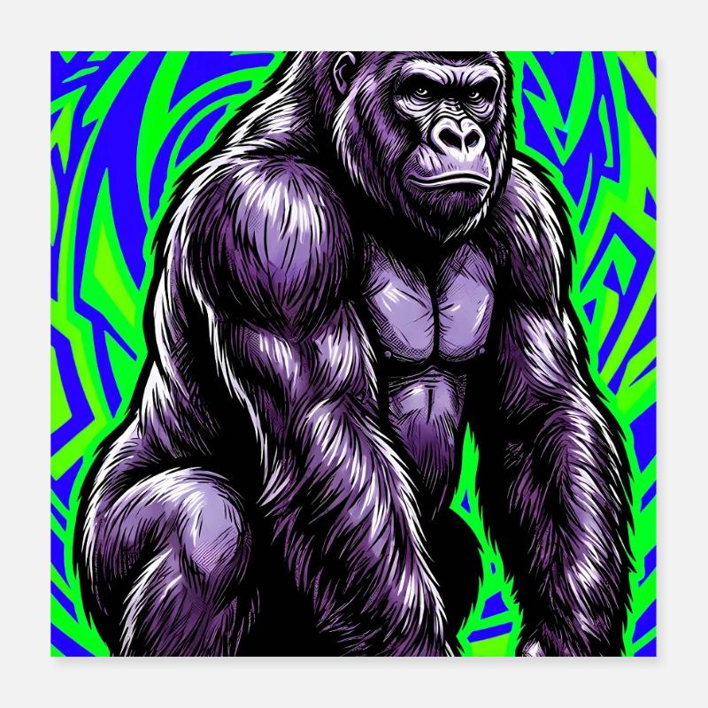 gorille Poster 40 x 40 cm