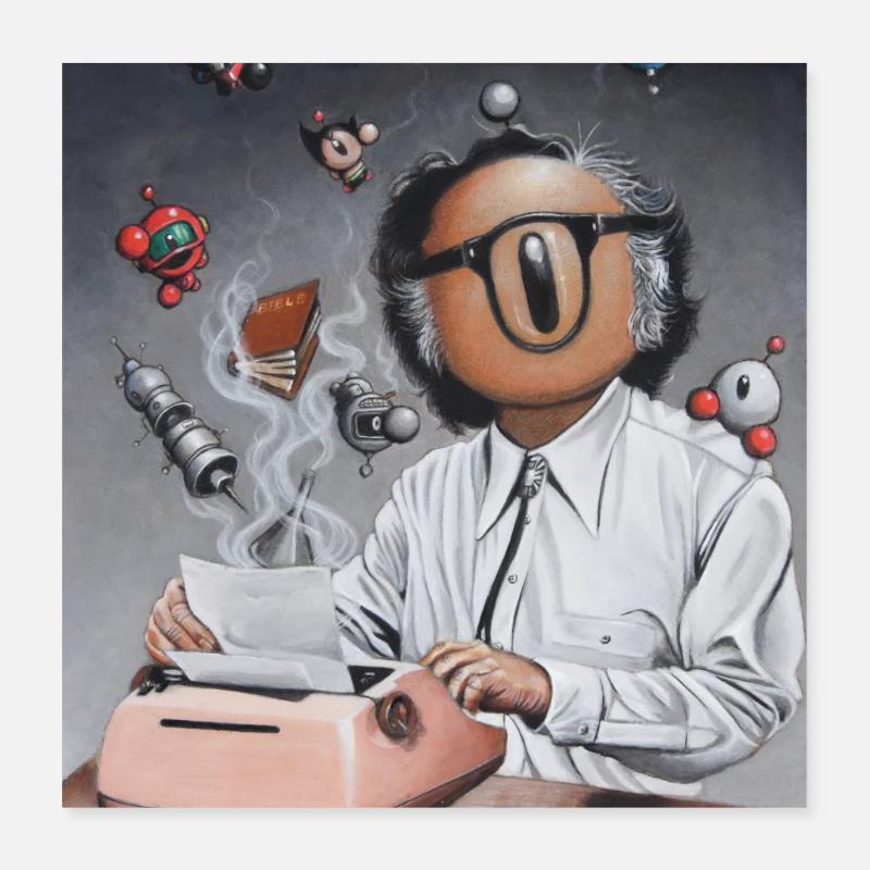 Isaac the Bot Poster 16" x 16" (40x40 cm)