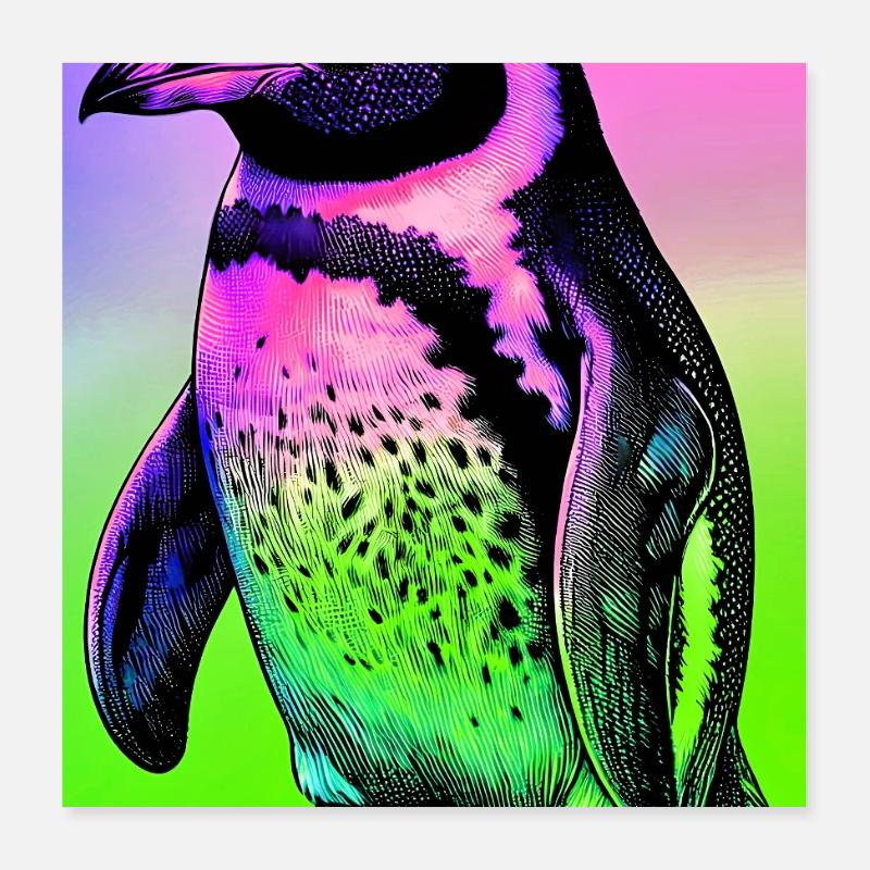 Pinguin Poster 40x40 cm