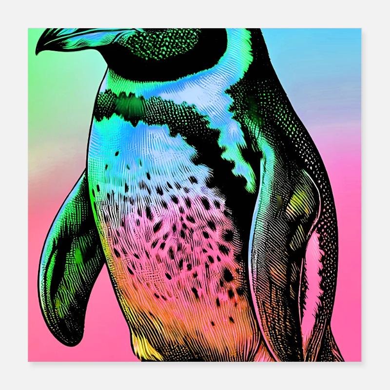Pinguin Poster 40x40 cm