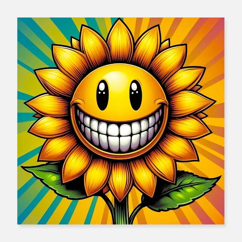 Sunflower Poster 16" x 16" (40x40 cm)