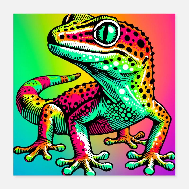 Gecko Poster 16" x 16" (40x40 cm)