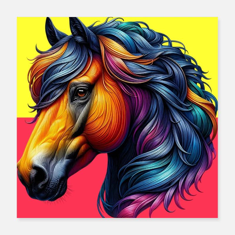 cheval Poster 40 x 40 cm