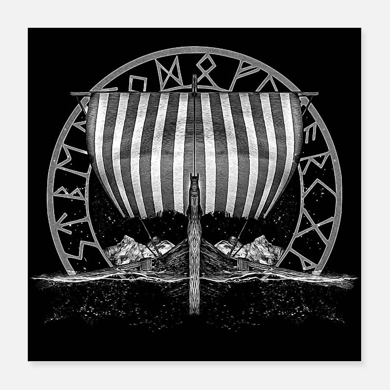 drakkar Poster 40 x 40 cm