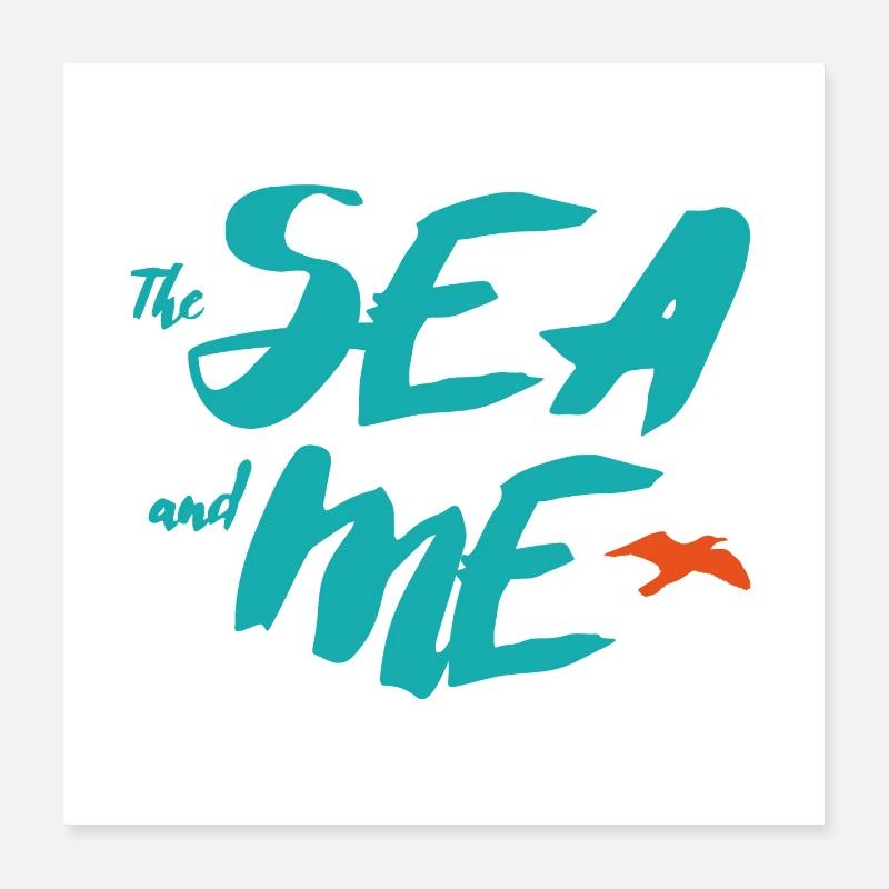 LA MER ET MOI Poster 40 x 40 cm