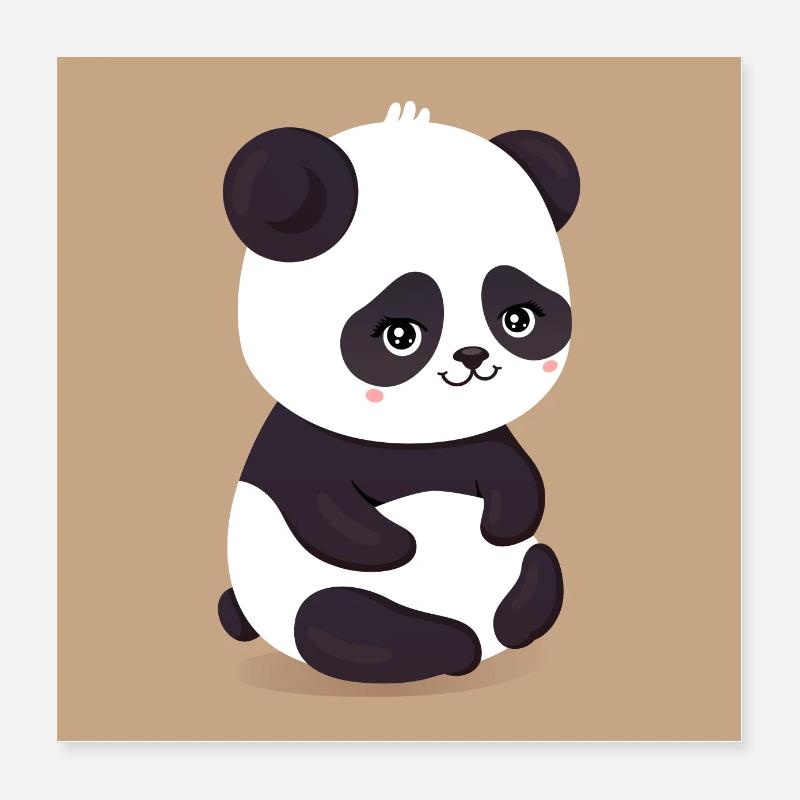 Panda mignon Poster 40 x 40 cm