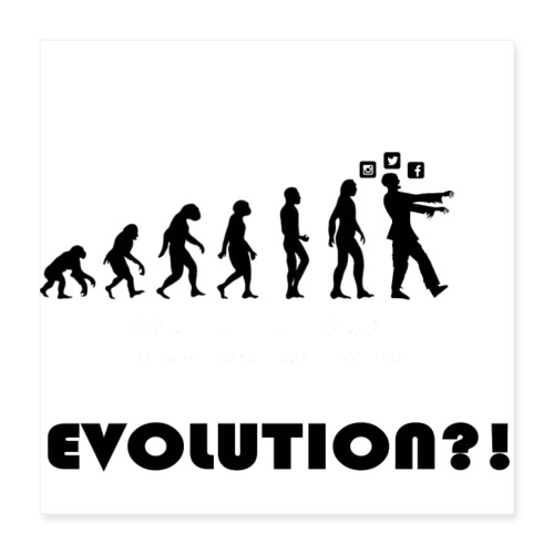 Evolution social media - Poster 40x40 cm
