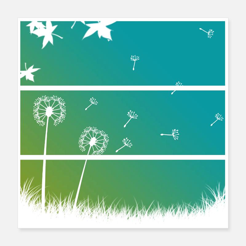 Dandelions Poster 16" x 16" (40x40 cm)