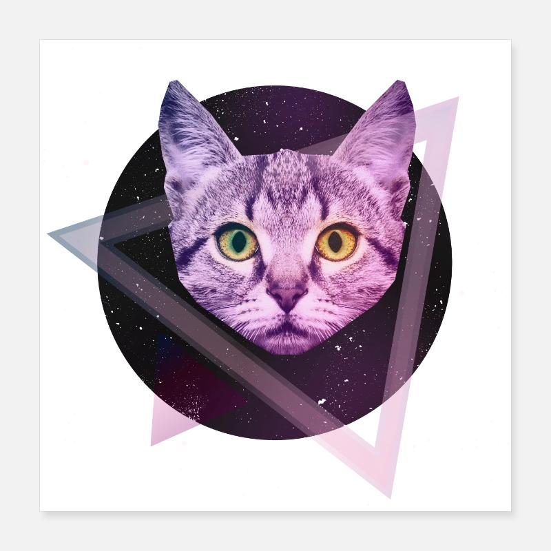 Space cat Poster 16" x 16" (40x40 cm)