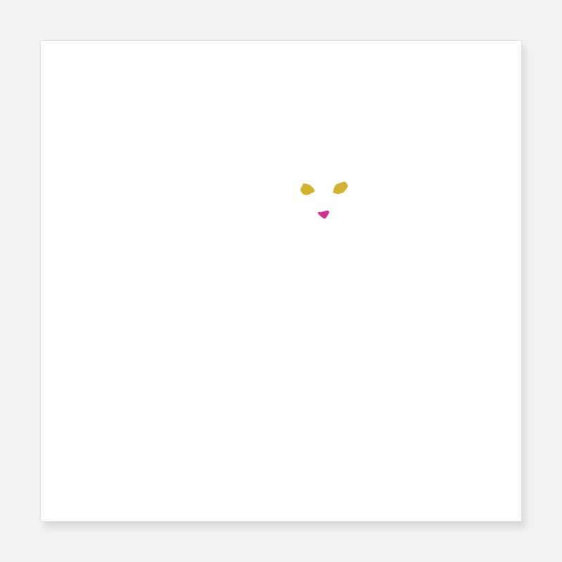 Contours de chat Poster 40 x 40 cm