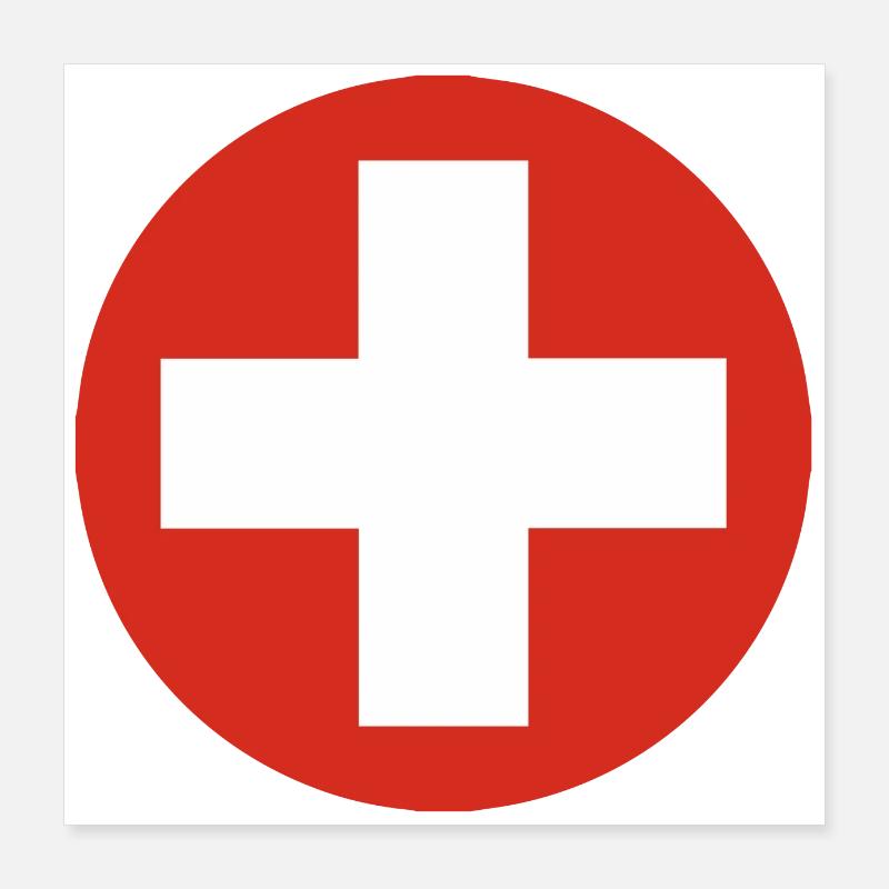 COCARDE SCHWEIZ / 1807 Poster 40x40 cm