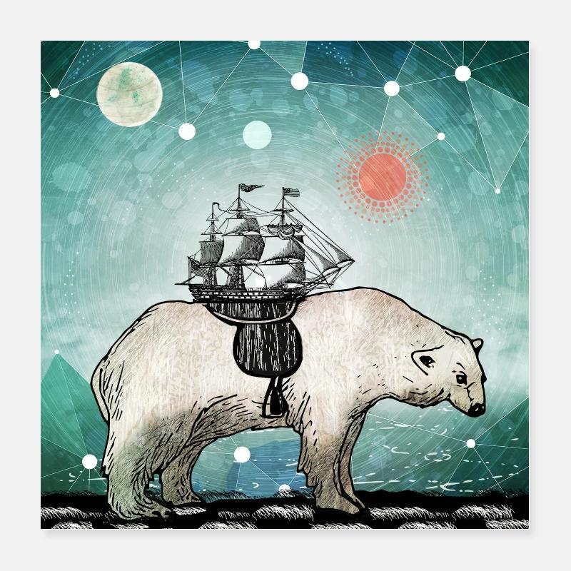 Bring with You Your Ship Poster 40x40 cm