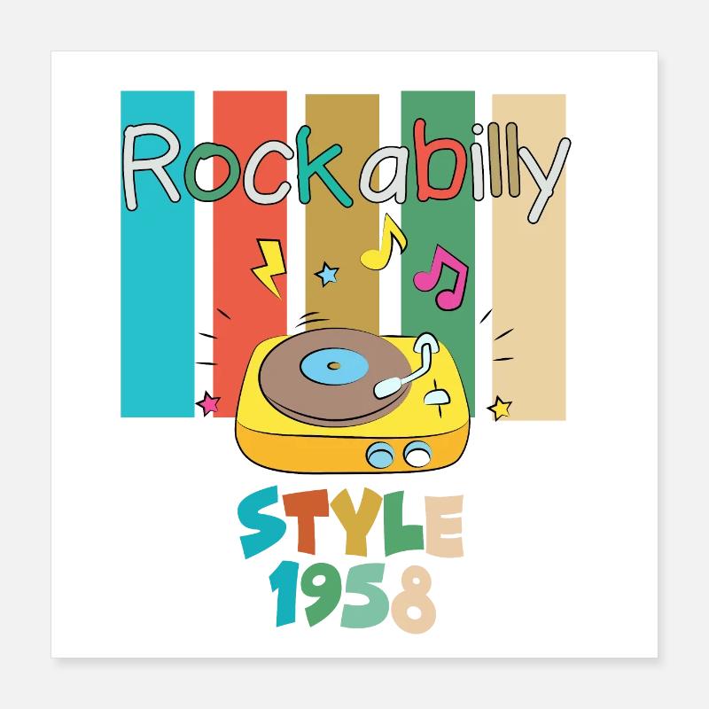 Rockabilly Poster 40 x 40 cm