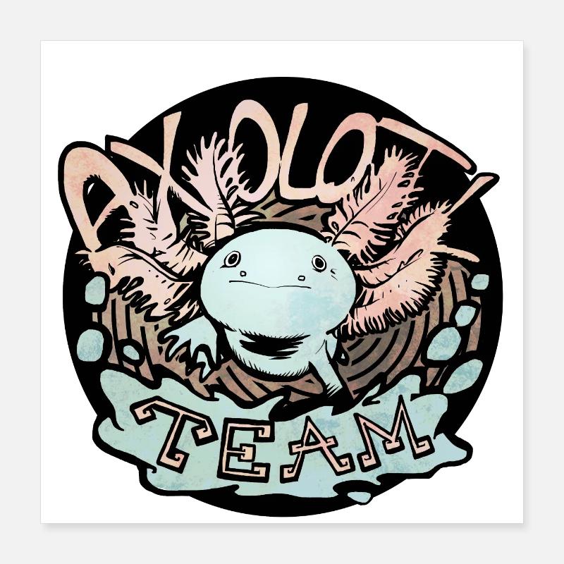 Axolotl Team 2 Poster 40 x 40 cm