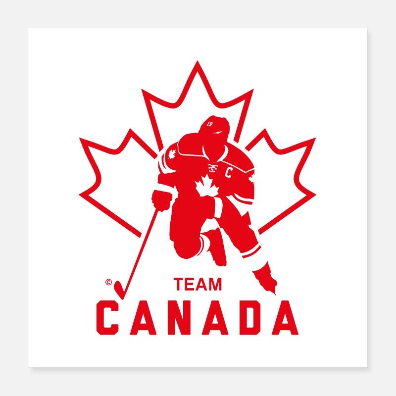 TEAM CANADA MAPLE LEAF Poster 16" x 16" (40x40 cm)