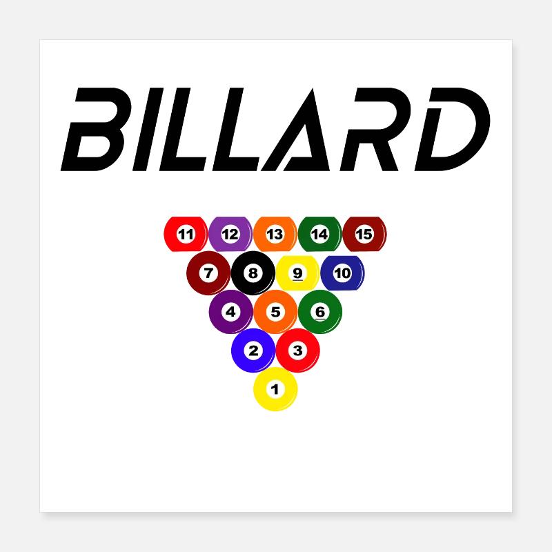 Billard Poster 40 x 40 cm