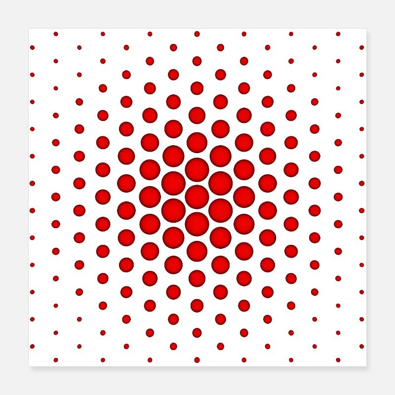Sphères rouges Poster 40 x 40 cm