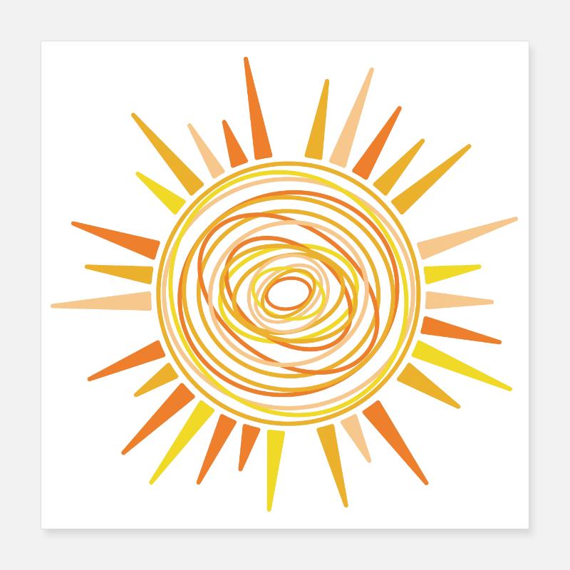 Soleil Enfant de la forêt Vous êtes le soleil Poster 40 x 40 cm