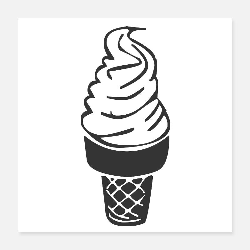 Soft ice cream Poster 16" x 16" (40x40 cm)