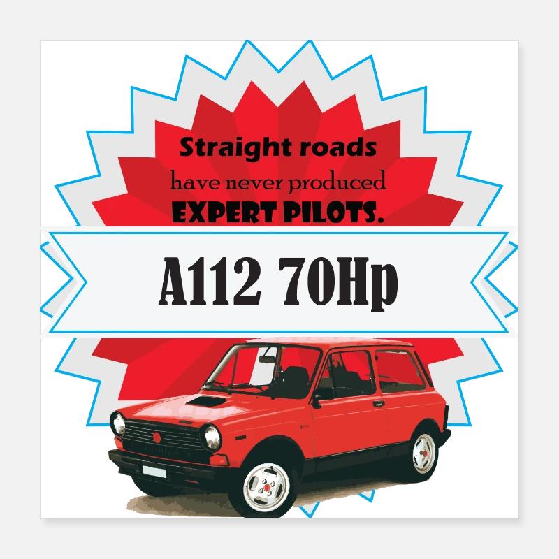 A112 - routes droites Poster 40 x 40 cm