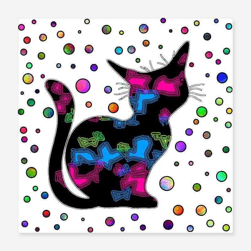 Le chat Poster 40 x 40 cm