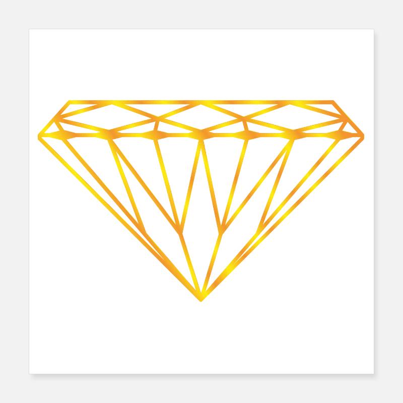 Diamant Poster 40x40 cm