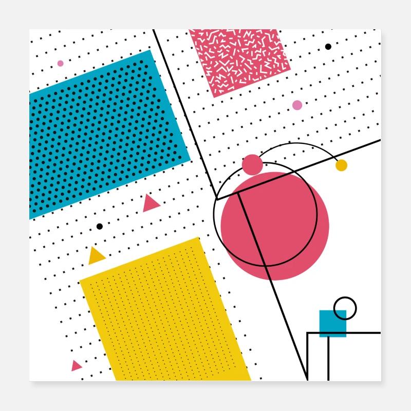 Farben Formen Abstrakt Poster 40x40 cm