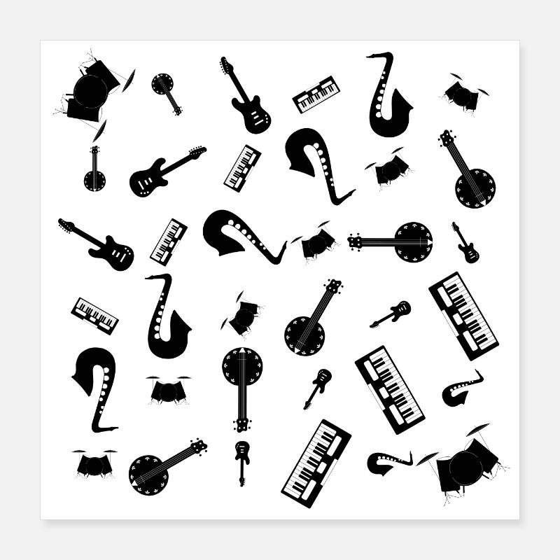 Musical instruments Poster 16" x 16" (40x40 cm)